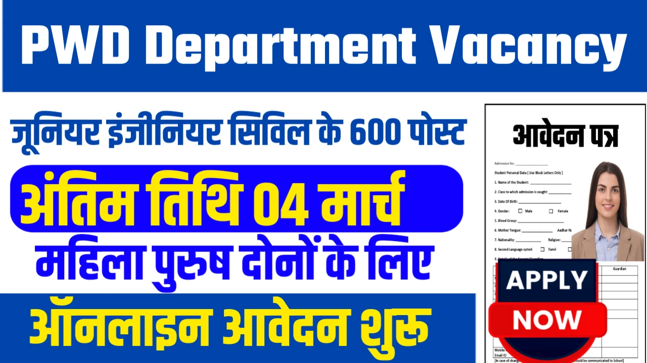 PWD Department Vacancy